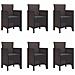 Set da Pranzo per Giardino 7 pcs Marrone Rattan Polt - Foto miniatura 5