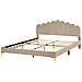 Letto Velluto Sauvian 180 X 200 Cm Tortora - Foto miniatura 3