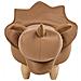 Pouf Animaletto Contenitore Triceratops Tessuto Marrone Dinosauro - Foto miniatura 4