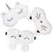 Set Di 3 Mascherine Per Dormire In Peluche - Design Coniglio, Unicorno E Gatto Per Uso Domestico White - Foto miniatura 2