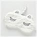 Set Di 3 Mascherine Per Dormire In Peluche - Design Coniglio, Unicorno E Gatto Per Uso Domestico White - Foto miniatura 3