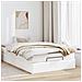 Struttura Letto Pouf con Materasso Bianco 120x190 cm Similpelle - Foto miniatura 3