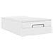 Struttura Letto Pouf con Materasso Bianco 120x190 cm Similpelle - Foto miniatura 6