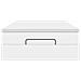 Struttura Letto Pouf con Materasso Bianco 120x190 cm Similpelle - Foto miniatura 7