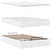 Struttura Letto Pouf con Materasso Bianco 120x190 cm Similpelle - Foto miniatura 8