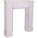 Cornice Per Camino In Legno Intagliato Bianco 100x20x110h - Foto miniatura 1