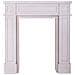 Cornice Per Camino In Legno Intagliato Bianco 100x20x110h - Foto miniatura 2