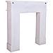 Cornice Per Camino In Legno Intagliato Bianco 100x20x110h - Foto miniatura 3