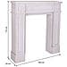 Cornice Per Camino In Legno Intagliato Bianco 100x20x110h - Foto miniatura 8