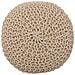 Sgabello In Cotone Intrecciato E Legno Marrone 32x32x44h - Foto miniatura 5