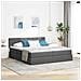 Letto con Contenitore Grigio scuro 200 x 200 cm Pelle Sintetica - Foto miniatura 2