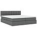 Letto con Contenitore Grigio scuro 200 x 200 cm Pelle Sintetica - Foto miniatura 5