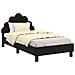 Struttura letto bambini con testata Nero 80 x 160 cm Velluto - Foto miniatura 1