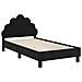 Struttura letto bambini con testata Nero 80 x 160 cm Velluto - Foto miniatura 4
