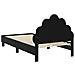 Struttura letto bambini con testata Nero 80 x 160 cm Velluto - Foto miniatura 7