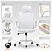 Sedia Da Ufficio - Sedia Ergonomica Con Poggiatesta, Supporto Lombare, Braccioli Ripiegabili E Funzione Dondolo 140°, Colore Bianco - Foto miniatura 4