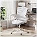 Sedia Da Ufficio - Sedia Ergonomica Con Poggiatesta, Supporto Lombare, Braccioli Ripiegabili E Funzione Dondolo 140°, Colore Bianco - Foto miniatura 7