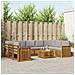 Set divani con cuscino 10 pcs Grigio Naturale e Chiaro - Foto miniatura 2