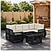 Set Divano da Giardino 7 pz Nero e Bianco Crema polyrattan - Foto miniatura 8