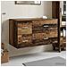 Set di mobili per il bagno 2 pz Legno antico - Foto miniatura 4