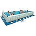 Piscina Ultra Frame Rettangolare con Pompa a Sabbia Telo Base Telo di Copertura e Scala  - Foto miniatura 3