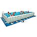 Piscina Ultra Frame Rettangolare con Pompa a Sabbia Telo Base Telo di Copertura e Scala  - Foto miniatura 1