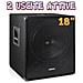 Cassa attiva / Subwoofer amplificato 1000 Watt Woofer 46 cm con 2 uscite attive (colleghi 2 casse passive)  - Foto miniatura 7