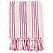 Copriletto In Cotone A Strisce 125x150 Cm Rosa E Bianco - Foto miniatura 3