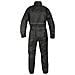 Antipioggia Completo Tuta Impermeabile Intera Moto Scooter Custom Quad Nero Xl - Foto miniatura 4