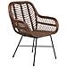 Sedia In Rattan Marrone Canora - Foto miniatura 1
