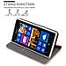 Custodia Compatibile Con Nokia Lumia 925 In Grigio Chiaro Marrone - Coperchio Protettiva Con Chiusura Magnetica, Funzione Stand E Tasca Per Le Carte - Foto miniatura 2