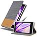 Custodia Compatibile Con Nokia Lumia 925 In Grigio Chiaro Marrone - Coperchio Protettiva Con Chiusura Magnetica, Funzione Stand E Tasca Per Le Carte - Foto miniatura 4