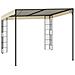 Gazebo A Parete 3x3 M Crema In Tessuto - Foto miniatura 4