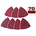 70pcs Triangle Fogli Abrasivi Per Sabbia Mill 93 X 93 X 93 Millimetri Mouse Sandpaper Triangle Grinding-pad Hook Loop Sander Dischi Abrasivi Grain 60 80 120 180 240 320 400 - Foto miniatura 1