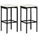 Sgabelli Da Bar Con Cuscini 3 Pz Neri In Polyrattan - Foto miniatura 1
