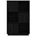 Credenza Nera 74x35x117 Cm In Legno Massello Di Pino - Foto miniatura 7