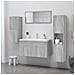 Armadietto Bagno Grigio Sonoma 30x30x130cm In Legno Multistrato - Foto miniatura 3
