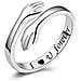 Anelli Hug Con Messaggi D'amore, Confezione Da 2 Silver - Foto miniatura 7