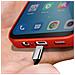 Cover 360° Per Galaxy A14 Retro Rigido Protezione Schermo Flessibile Bordo Rosso - Foto miniatura 2