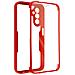 Cover 360° Per Galaxy A14 Retro Rigido Protezione Schermo Flessibile Bordo Rosso - Foto miniatura 3