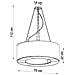 Lampadario Saturno 70 Bianco Sl. 0751 - Minimalista Lampadario Bianco 112x70x70 Cm - Foto miniatura 4
