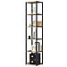 Scaffale stile loft con ripiani in legno, 6 ripiani, 40x32x192 cm, Colore Nero e Quarcia Artisan - Foto miniatura 2