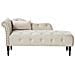Chaise Longue Versione Sinistra Ivry Velluto Beige Chiaro - Foto miniatura 2