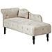 Chaise Longue Versione Sinistra Ivry Velluto Beige Chiaro - Foto miniatura 3