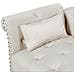 Chaise Longue Versione Sinistra Ivry Velluto Beige Chiaro - Foto miniatura 5