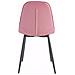 Luna Set Di 4 Sedie Da Pranzo Imbottite In Pu Rosa - Foto miniatura 4