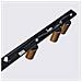 Lampada Da Soffitto Winx 6l Nero /oro Sl. 1388 - Moderno Lampade Da Soffitto Oro Nero 18.5x118x6 Cm - Foto miniatura 4