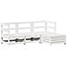 Lusso Casadino -  Set Salotto Da Giardino 4 Pz Bianco In Legno Massello Di Pino - Foto miniatura 1