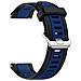 Cinturino In Silicone Blu Notte Da 22 Mm Compatibile Con Garmin 165: Comfort E Stile Blue+black 22 Mm - Foto miniatura 2