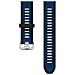 Cinturino In Silicone Blu Notte Da 22 Mm Compatibile Con Garmin 165: Comfort E Stile Blue+black 22 Mm - Foto miniatura 3